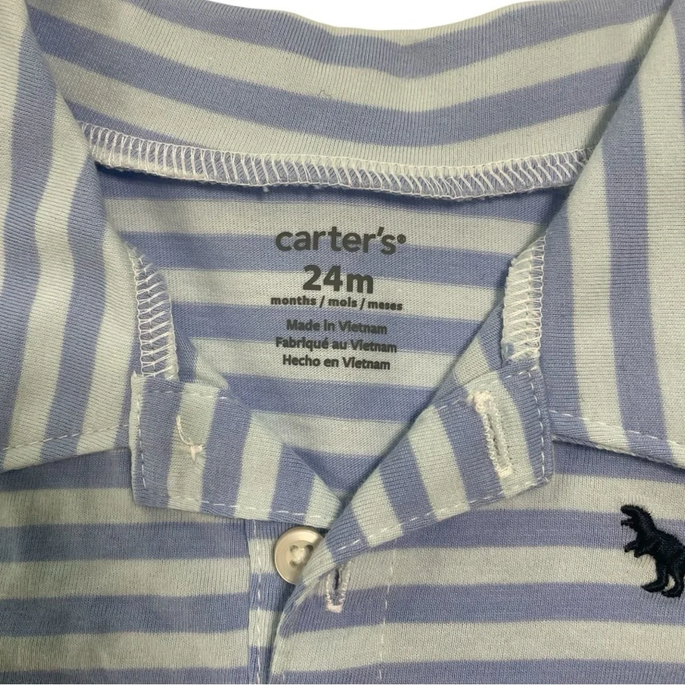 Carters NWT baby boys 24 months shirts whale onesie and blue/white stripe polo